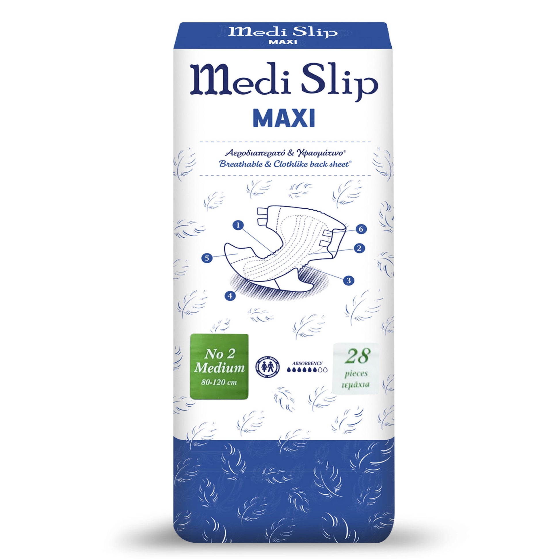 Inkontinenzwindeln Medi Slip Maxi für Erwachsene Größe M/L/XL – PFLEGO