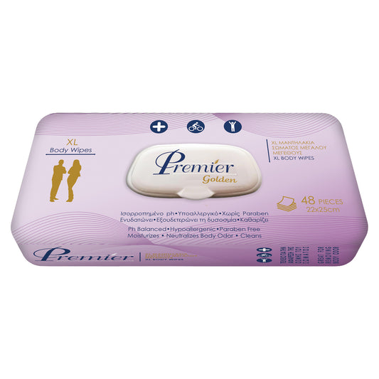 Premier Gold Feuchtpflegetücher Reinigung & Pflege  XL 22x25cm 1 Packung x 48 Stück